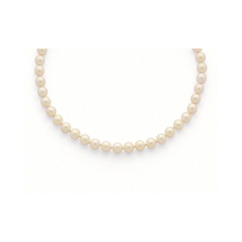 Collier Perles de culture Choker Akoya Japon 8,5-9 mm Or jaune